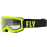 ANTIPARRA FLY RACING FOCUS HI-VIS YELLOW CLEAR LENS