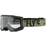 ANTIPARRA FLY RACING FOCUS GOGGLE GREEN CAMO/BLACK CLEAR LENS