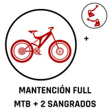TALLER - Mantención Full MTB + 2 Sangrados