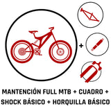 TALLER - Mantención Full MTB + Cuadro + Horquilla Básico + Shock Básico