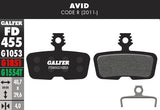 PASTILLAS GALFER SRAM CODE, R, RSC, Guide RE, DB8, G2 RE STANDARD