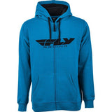 POLERON FLY RACING CORPORATE ZIP UP HOODIE BLUE
