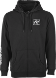 POLERON FLY RACING LITE ZIP UP HOODIE BLACK / WHITE