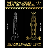 VALVULAS PEATY'S FAST FLOW 42MM BLACK