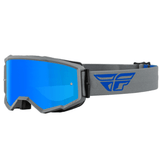 ANTIPARRA FLY RACING ZONE GOGGLE GREY/BLUE W/ SKY BLUE MIRROR/SMOKE LENS