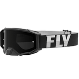 ANTIPARRA FLY RACING ZONE PRO GOGGLE BLACK WHITE W DARK SMOKE LENS W/POST