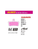 PASTILLAS LESS BRAKES BALANCED 659 SRAM GUIDE, ULTIMATE, G2