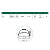LLANTA WEINMANN 27.5 U32 TL OJETILLOS FV NEGRA 32H