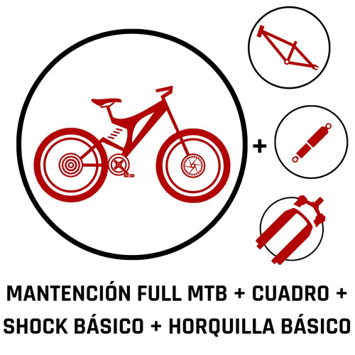 TALLER - Mantención Full MTB + Cuadro + Horquilla Básico + Shock Básico