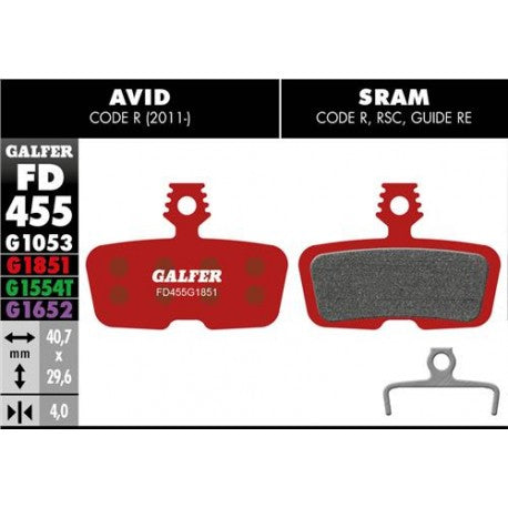 PASTILLAS GALFER SRAM CODE, R, RSC, Guide RE, DB8, G2 RE ADVANCED