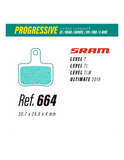 PASTILLAS LESS BRAKES PROGRESSIVE CARBON 664 | SRAM LEVEL, T, TL, TLM, ULTIMATE